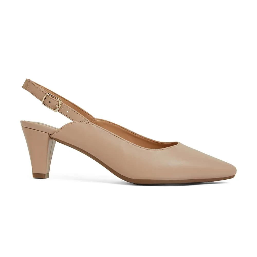 Agatha Heel in Blush Leather