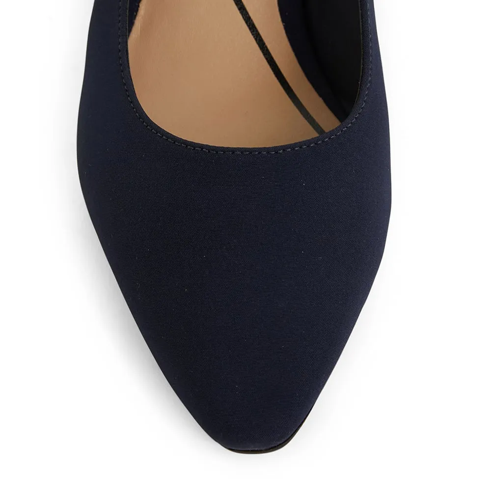 Agatha Heel in Navy Fabric