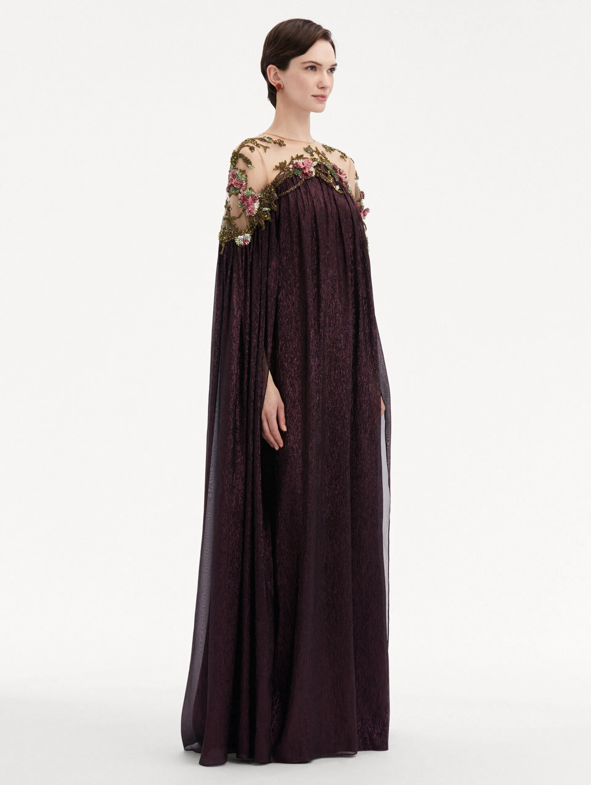 Art Nouveau Illusion-Neck Caftan