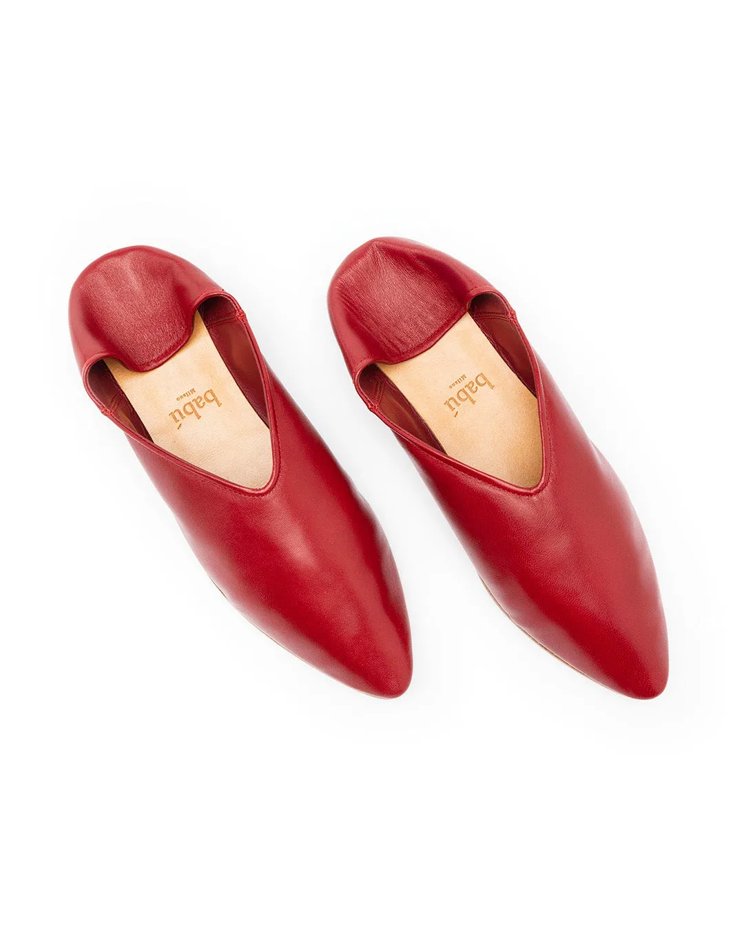 Babù Milano Leather Flats - Red