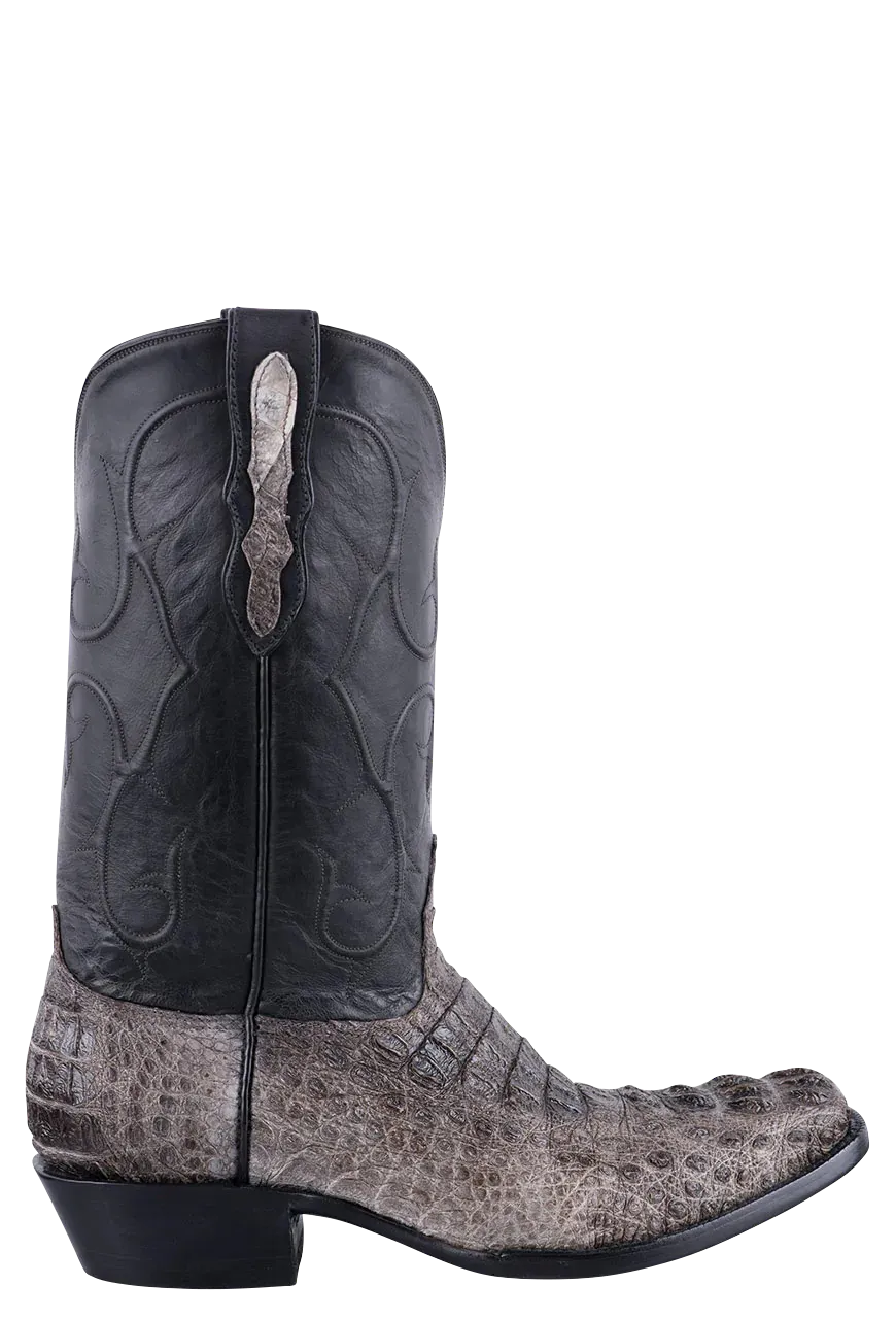 Black Jack Men's Caiman Hornback Cowboy Boots - Gray