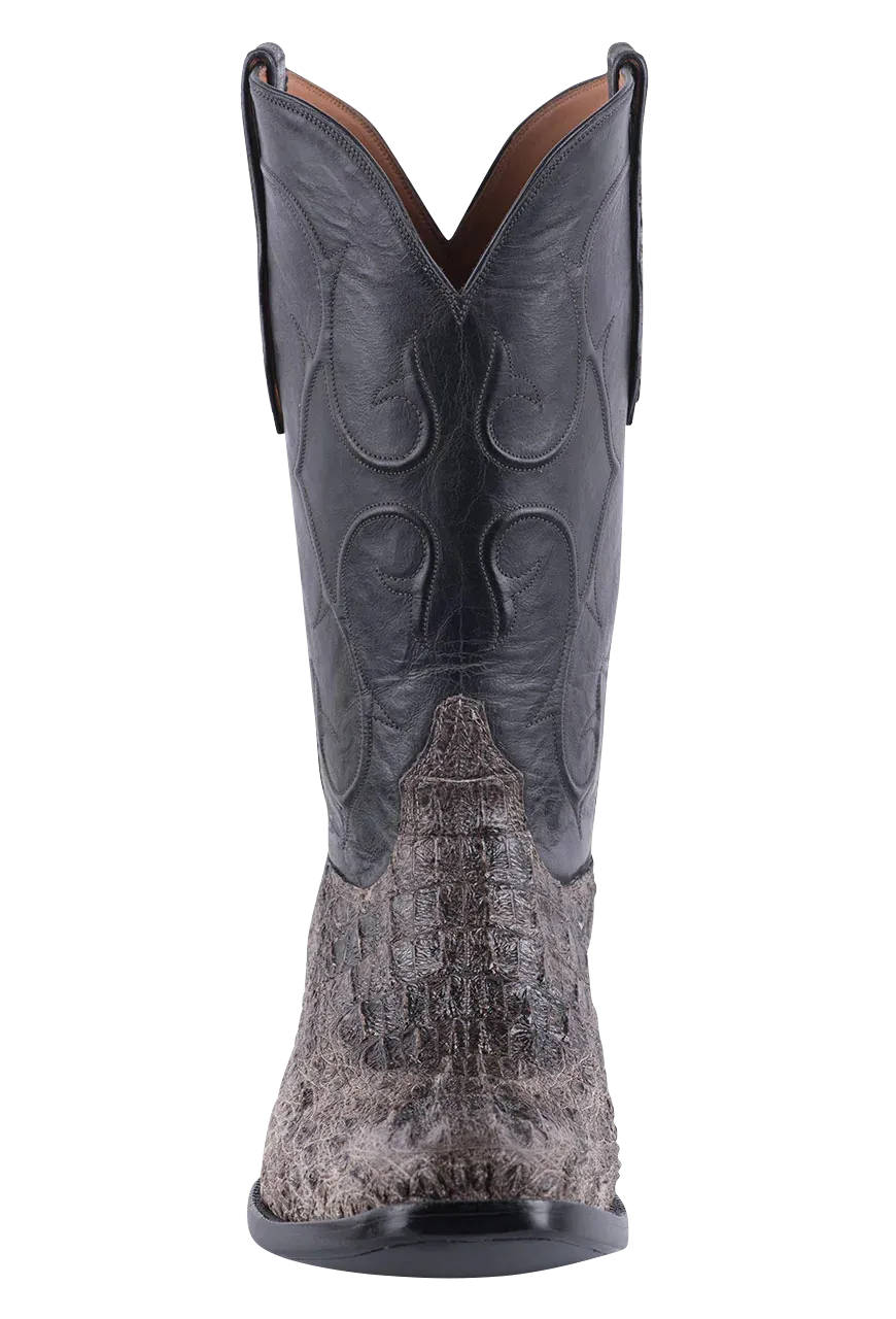 Black Jack Men's Caiman Hornback Cowboy Boots - Gray