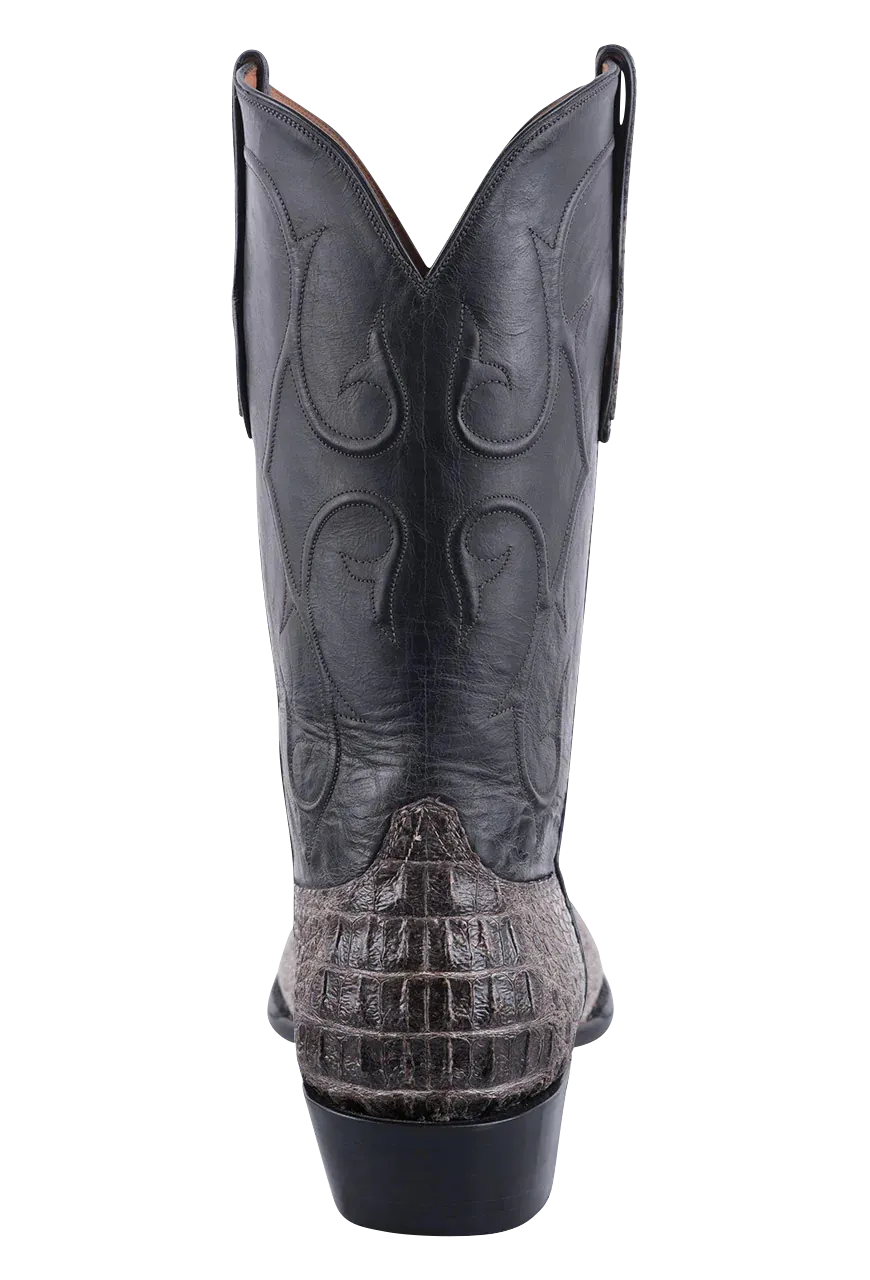 Black Jack Men's Caiman Hornback Cowboy Boots - Gray