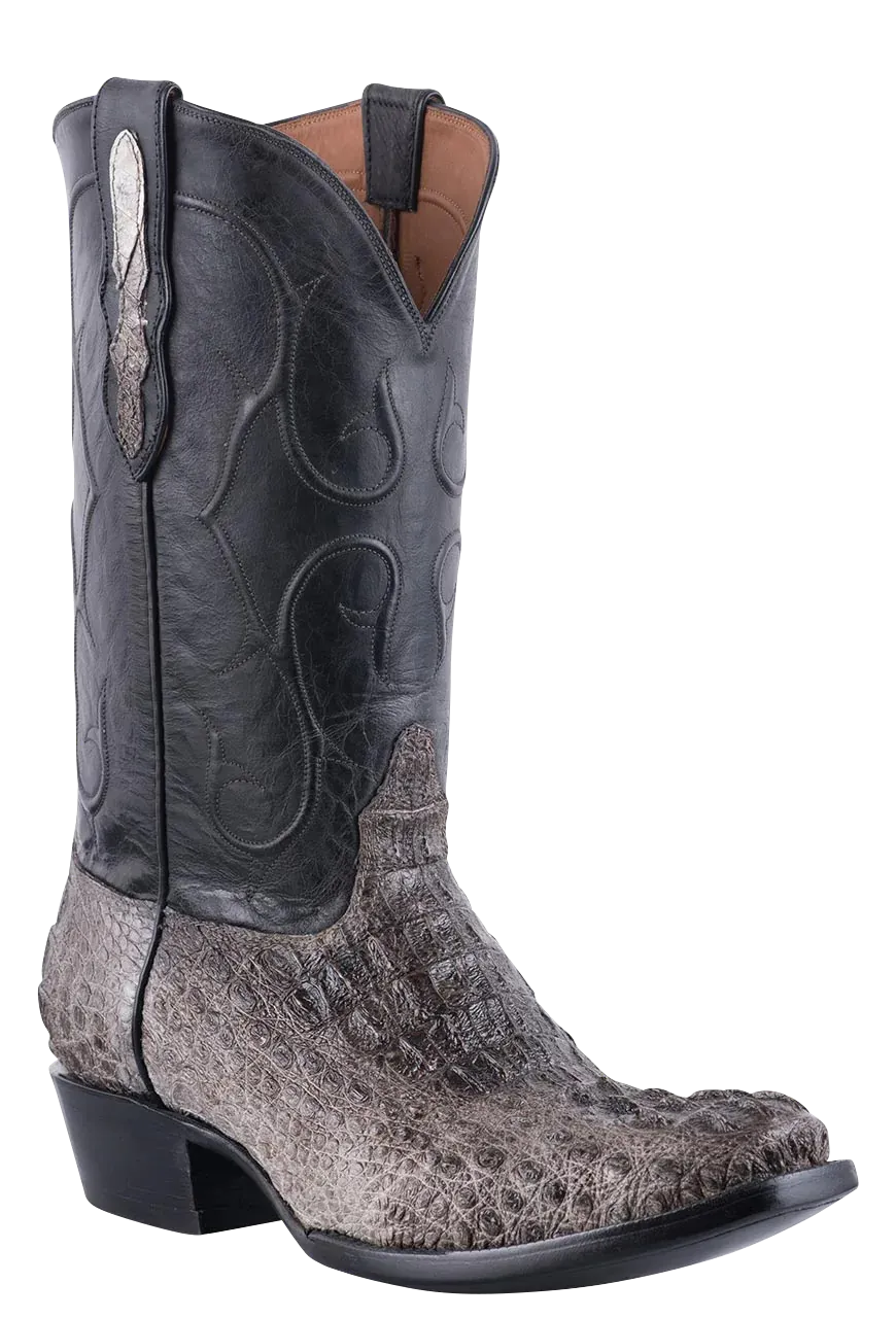 Black Jack Men's Caiman Hornback Cowboy Boots - Gray