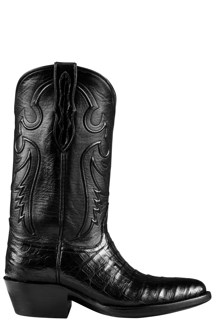 Black Jack Men's Select Caiman Belly Cowboy Boots - Black