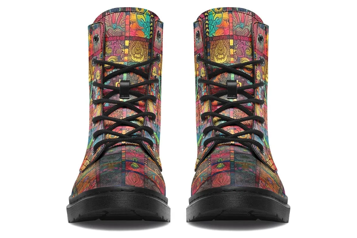 Blotter Quilt Combat Boots