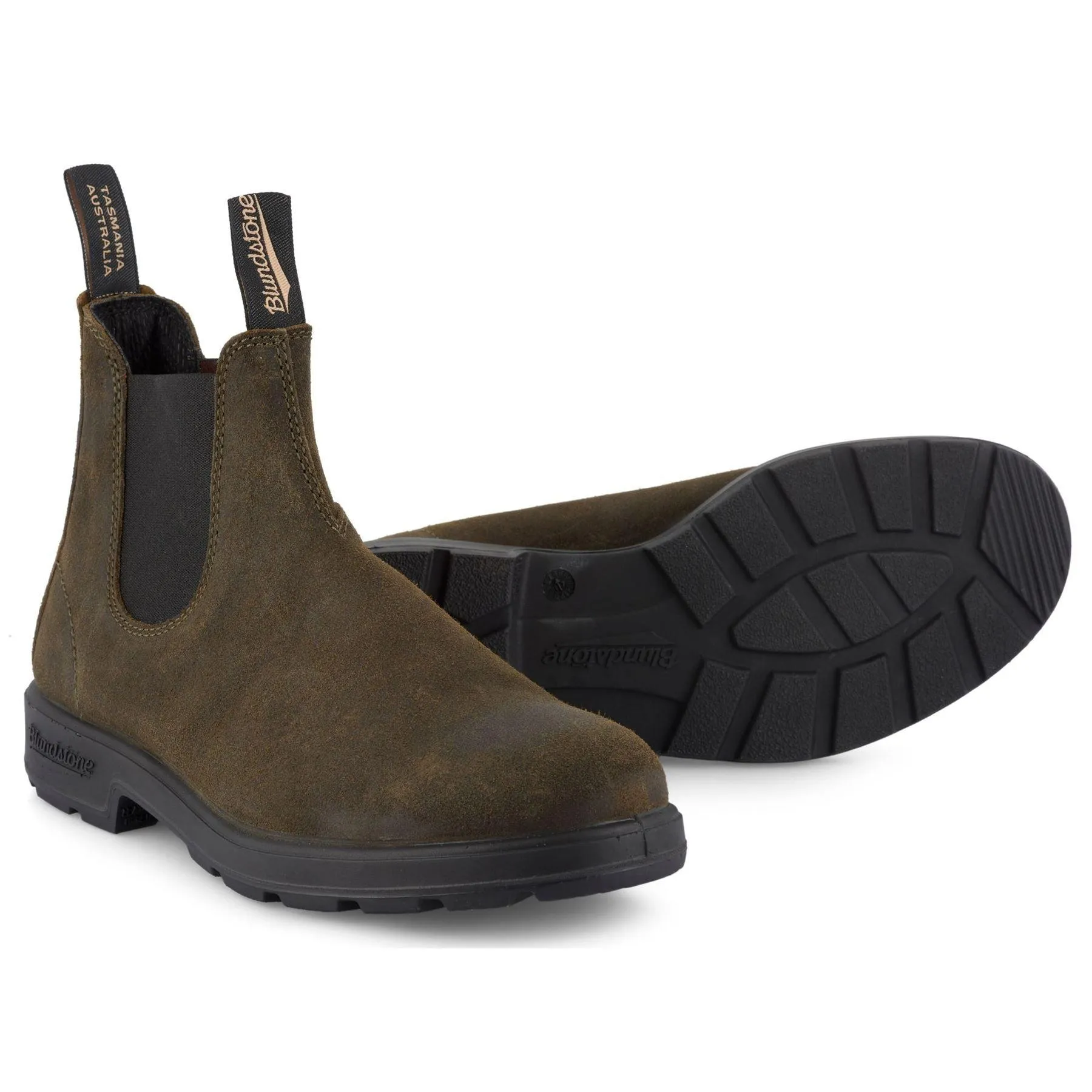 Blundstone 1615 Dark Olive Suede Leather Chelsea Boot