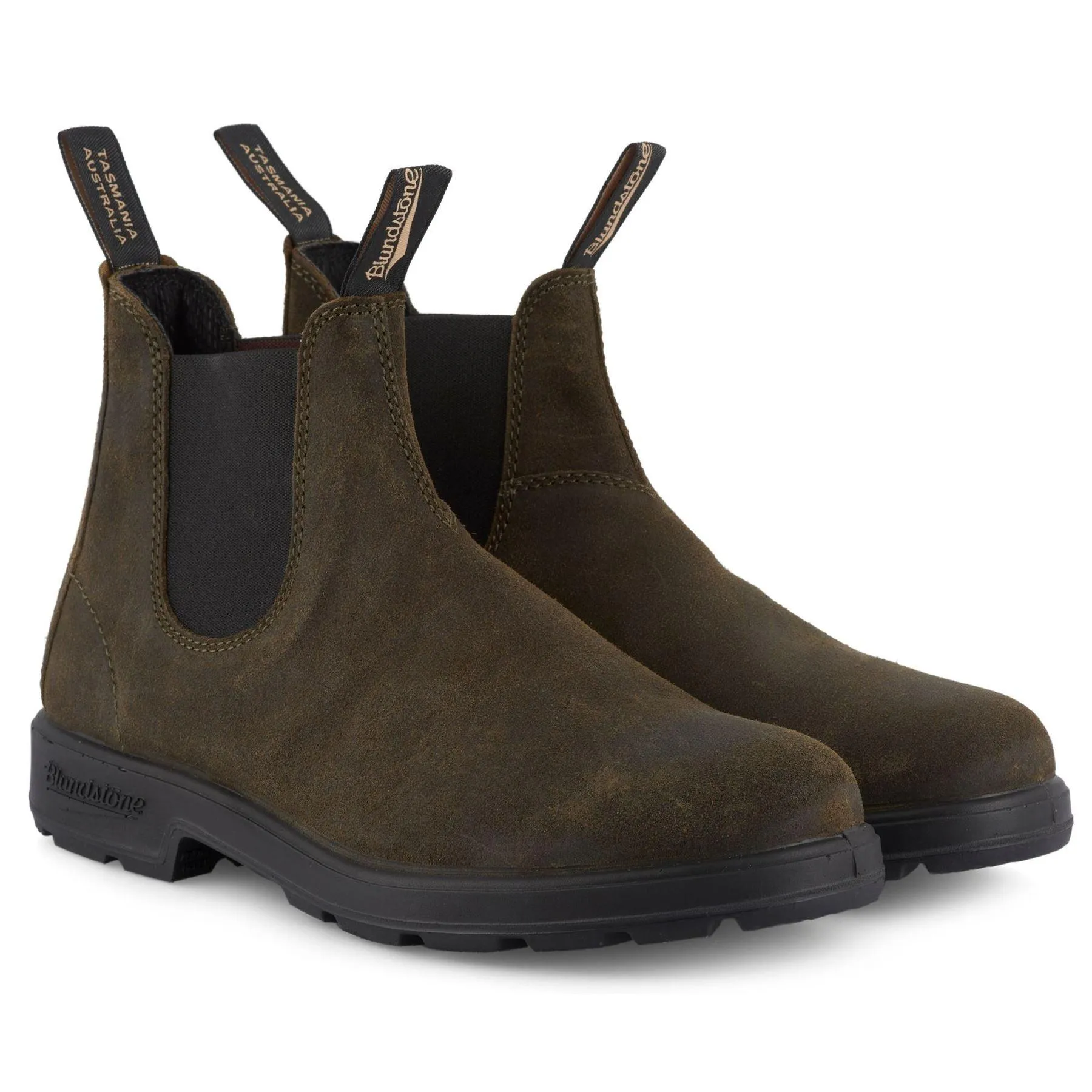 Blundstone 1615 Dark Olive Suede Leather Chelsea Boot