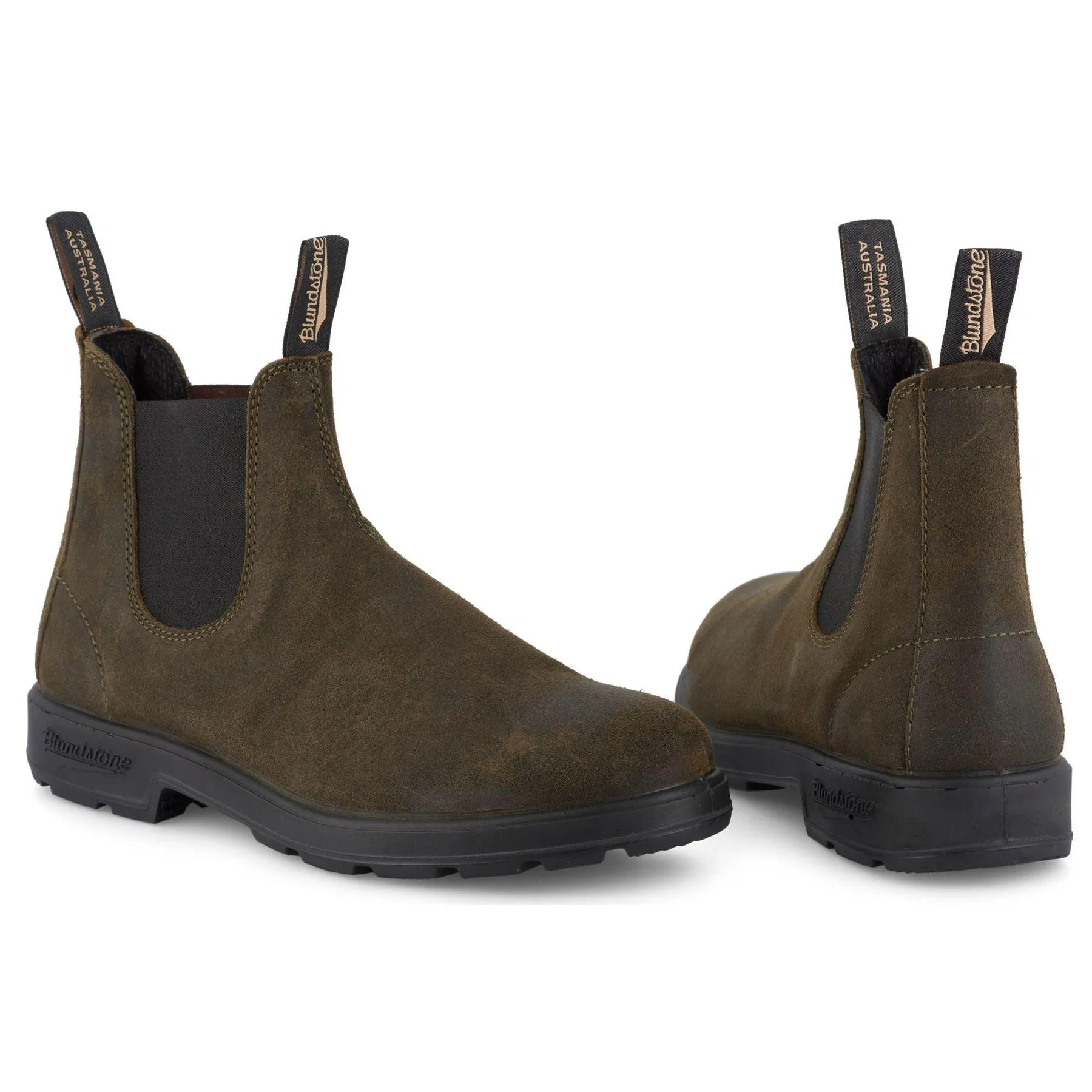 Blundstone 1615 Dark Olive Suede Leather Chelsea Boot