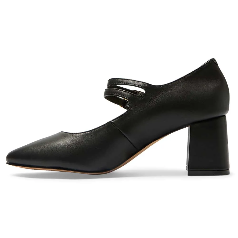 Claire Heel in Black Leather