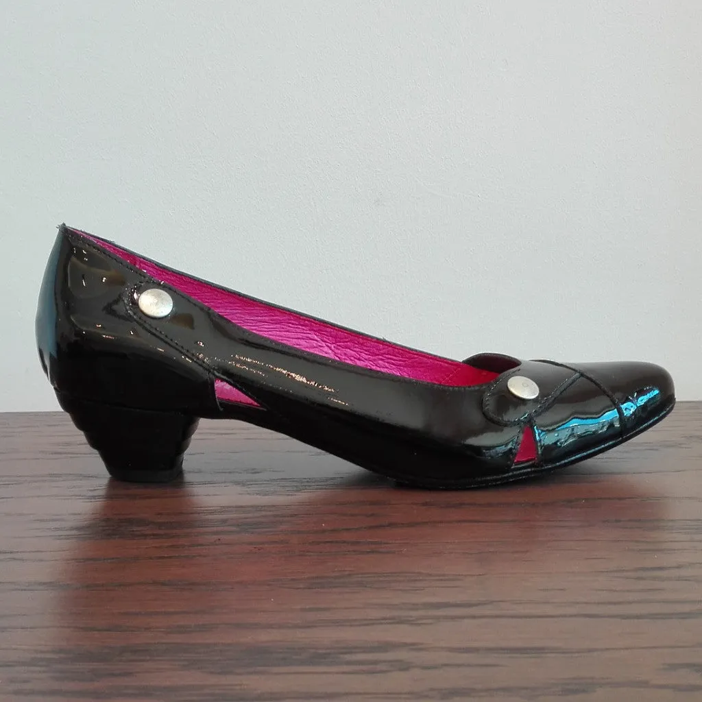 Clique - Black Patent- low heel shoe- Last pairs 36 & 41!