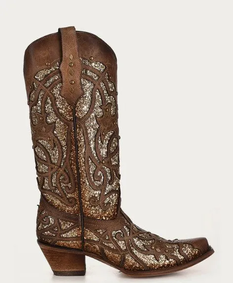 Corral C3331 Orix Boots with Gold Glitter Cowboy Boots