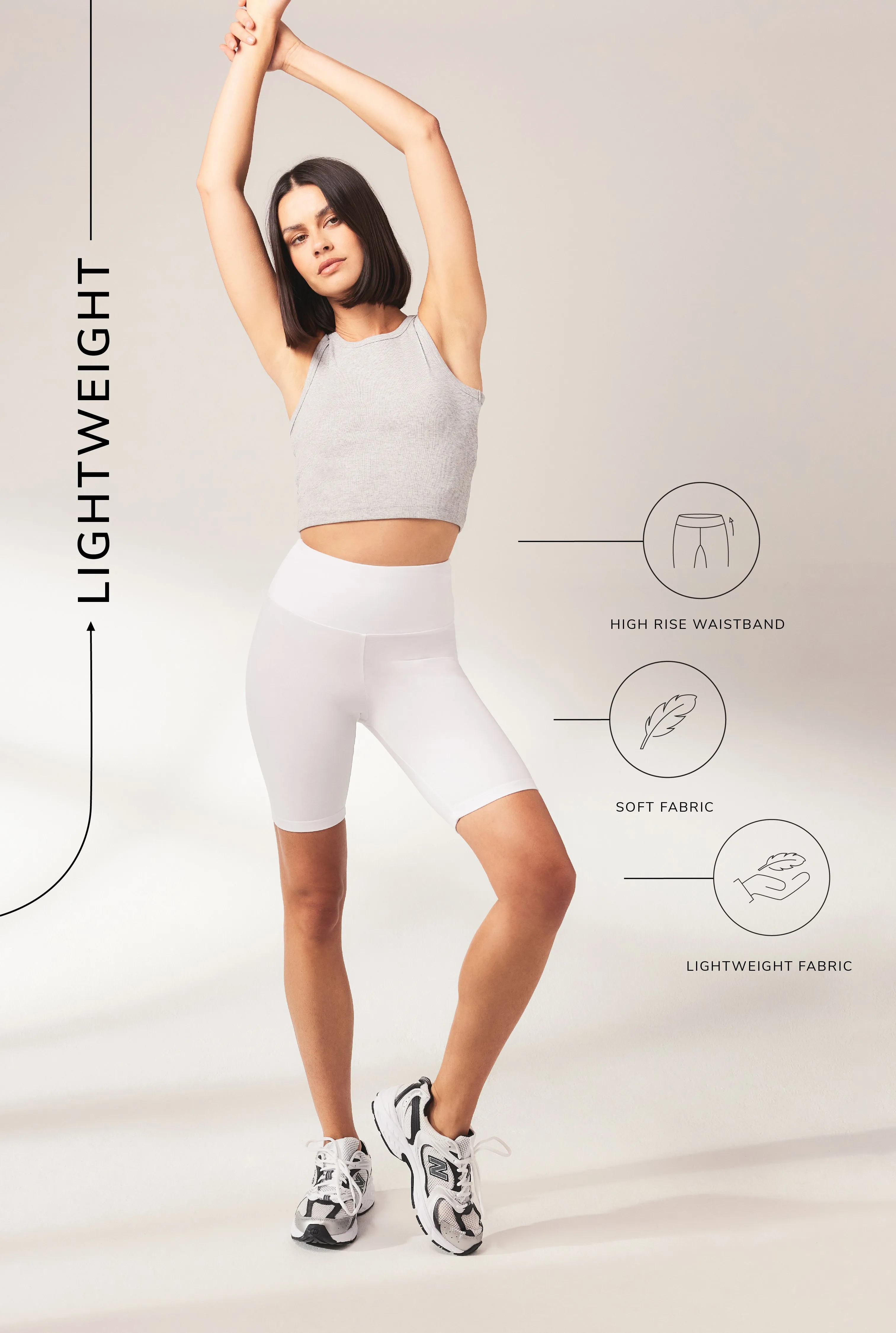 Curve Lightweight Everyday Cycling Shorts - White