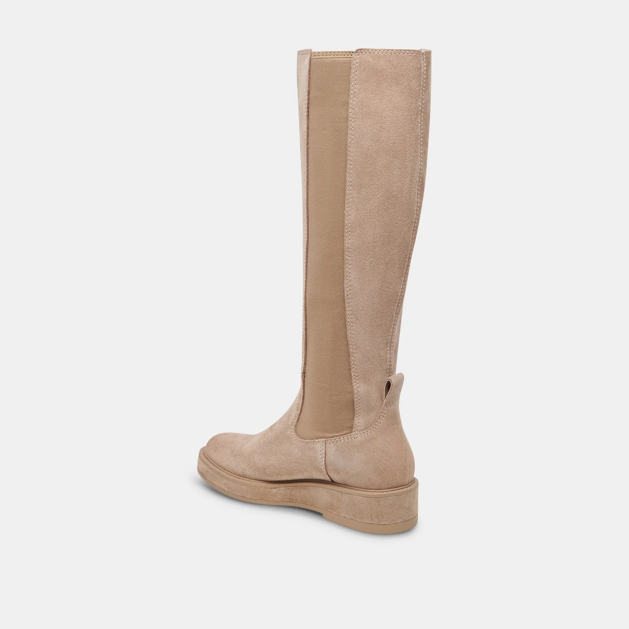 EAMON H2O WIDE CALF BOOTS ALMOND SUEDE