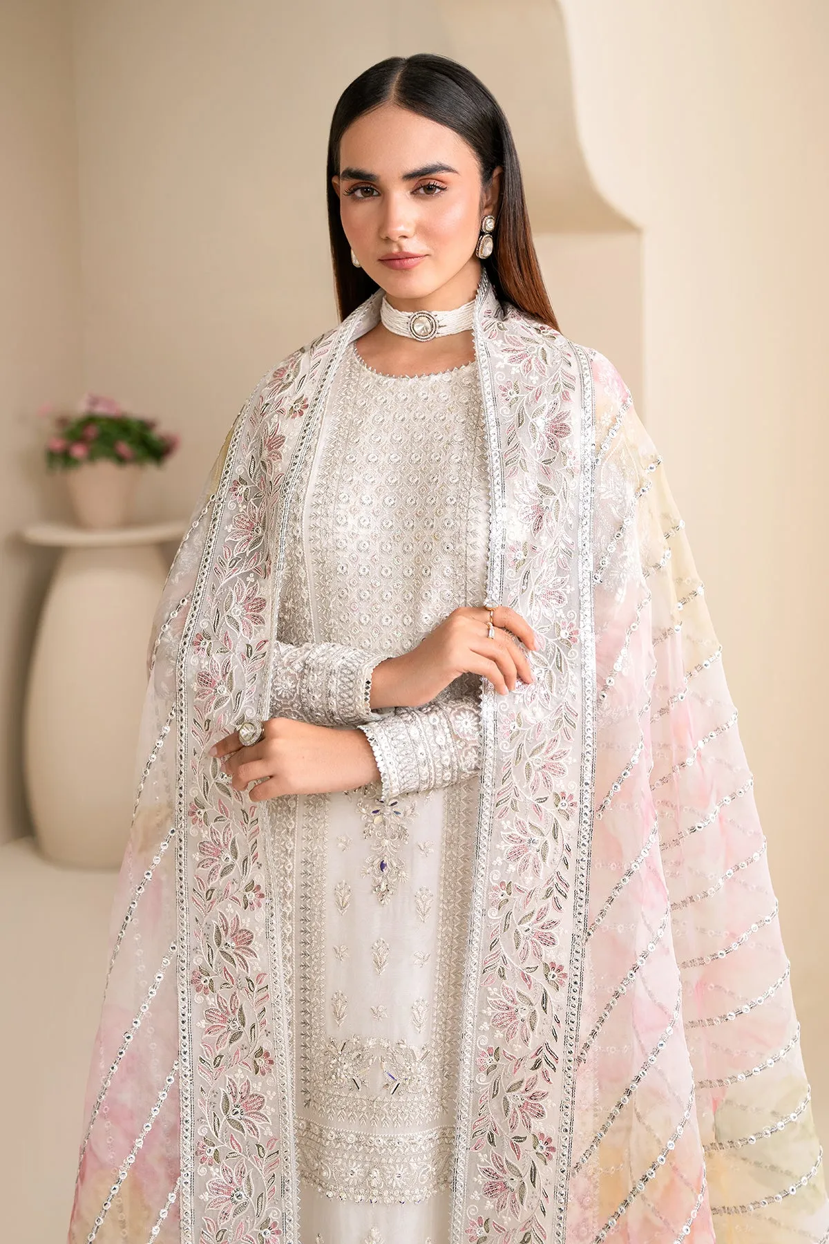 EMBROIDERED CHIFFON UF-623