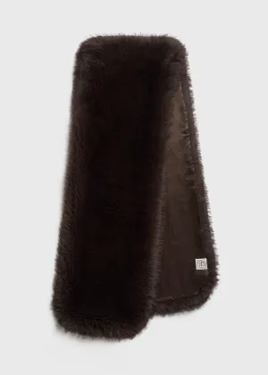 Faux fur stole beaver brown