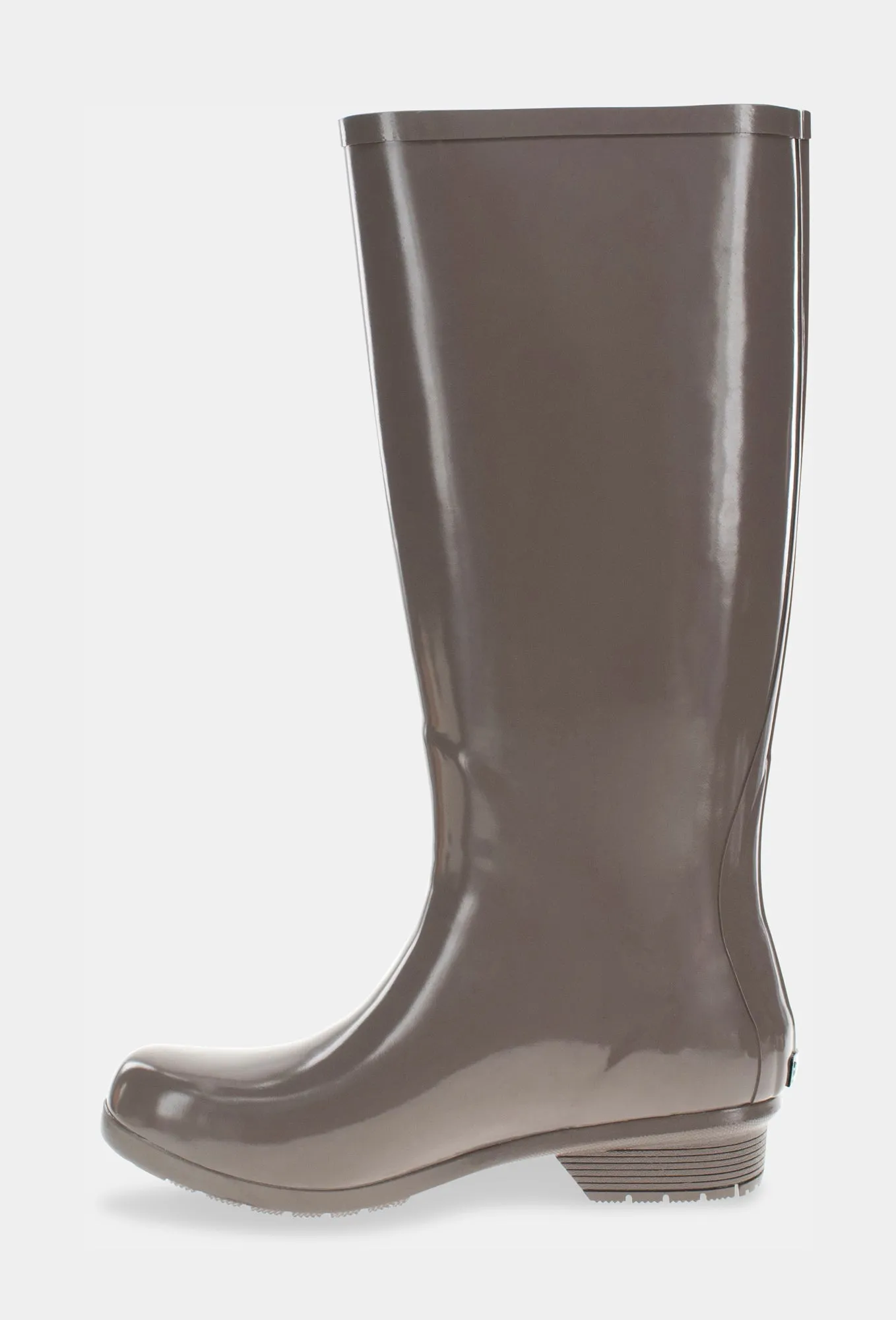 GLOSS TALL RAIN BOOT - DARK TAUPE