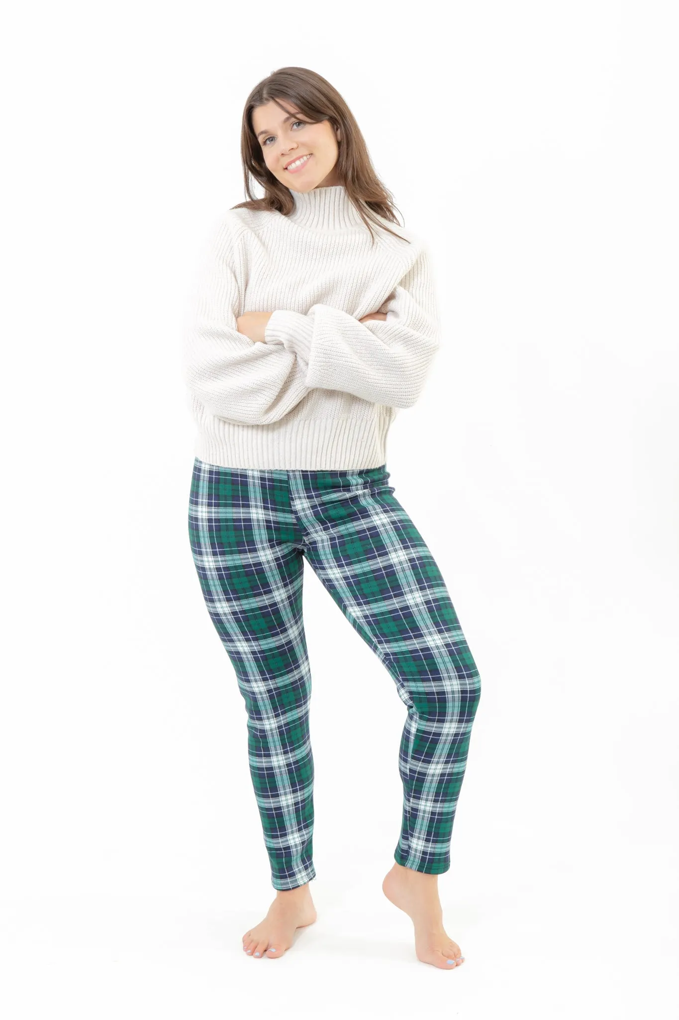 Green Checked - Cozy Lined