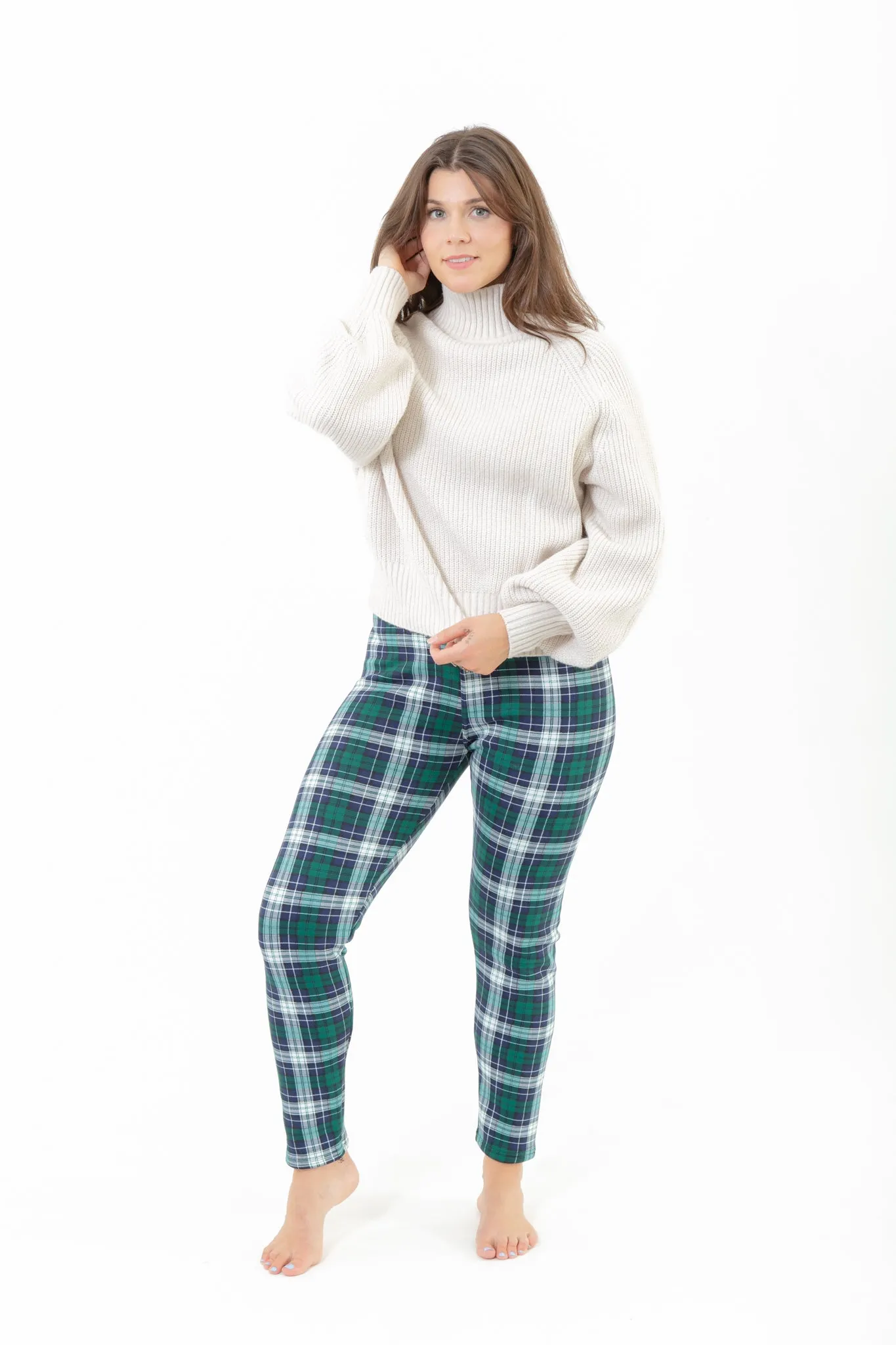 Green Checked - Cozy Lined