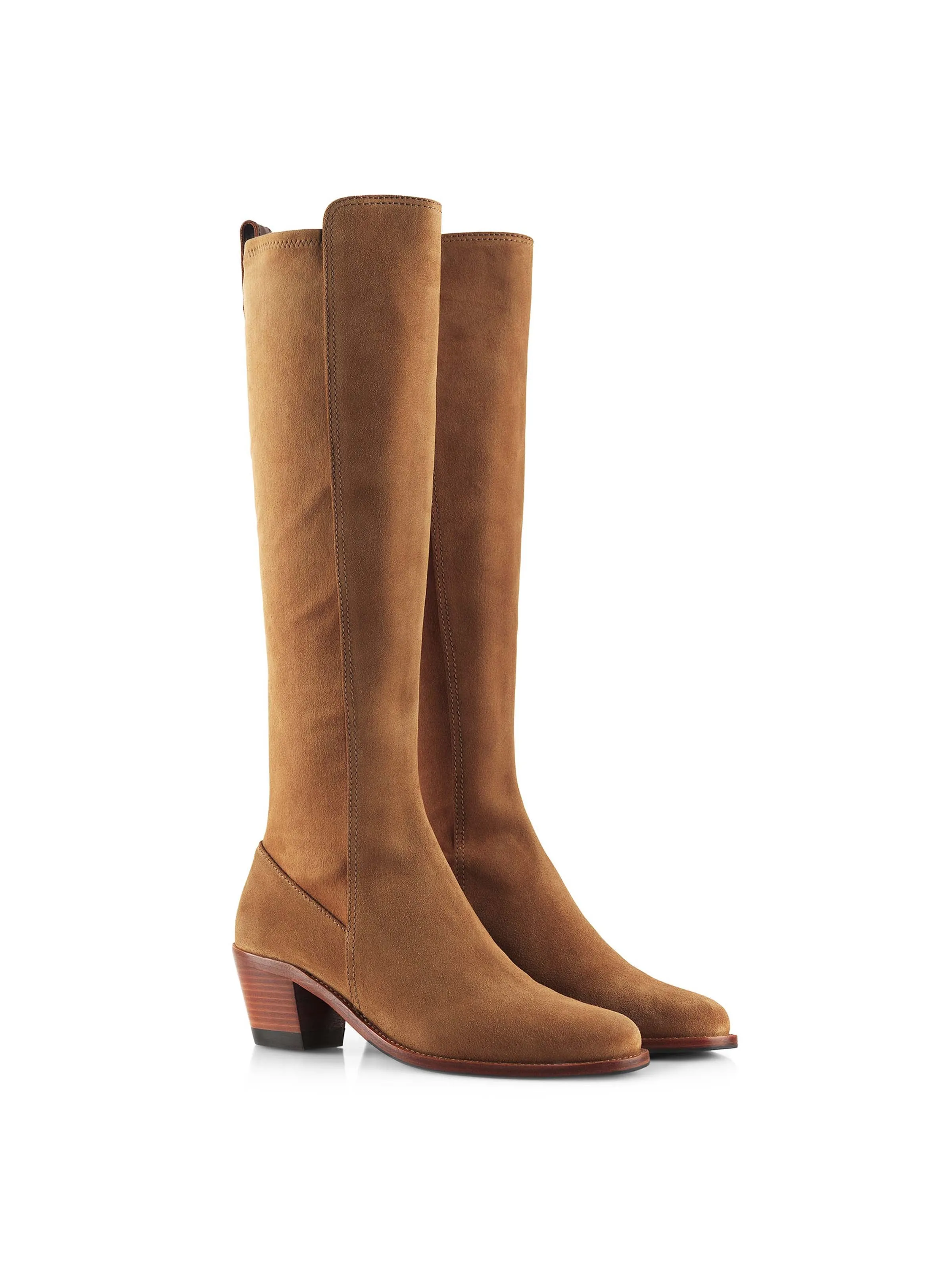 Heeled Belgravia - Tan Suede