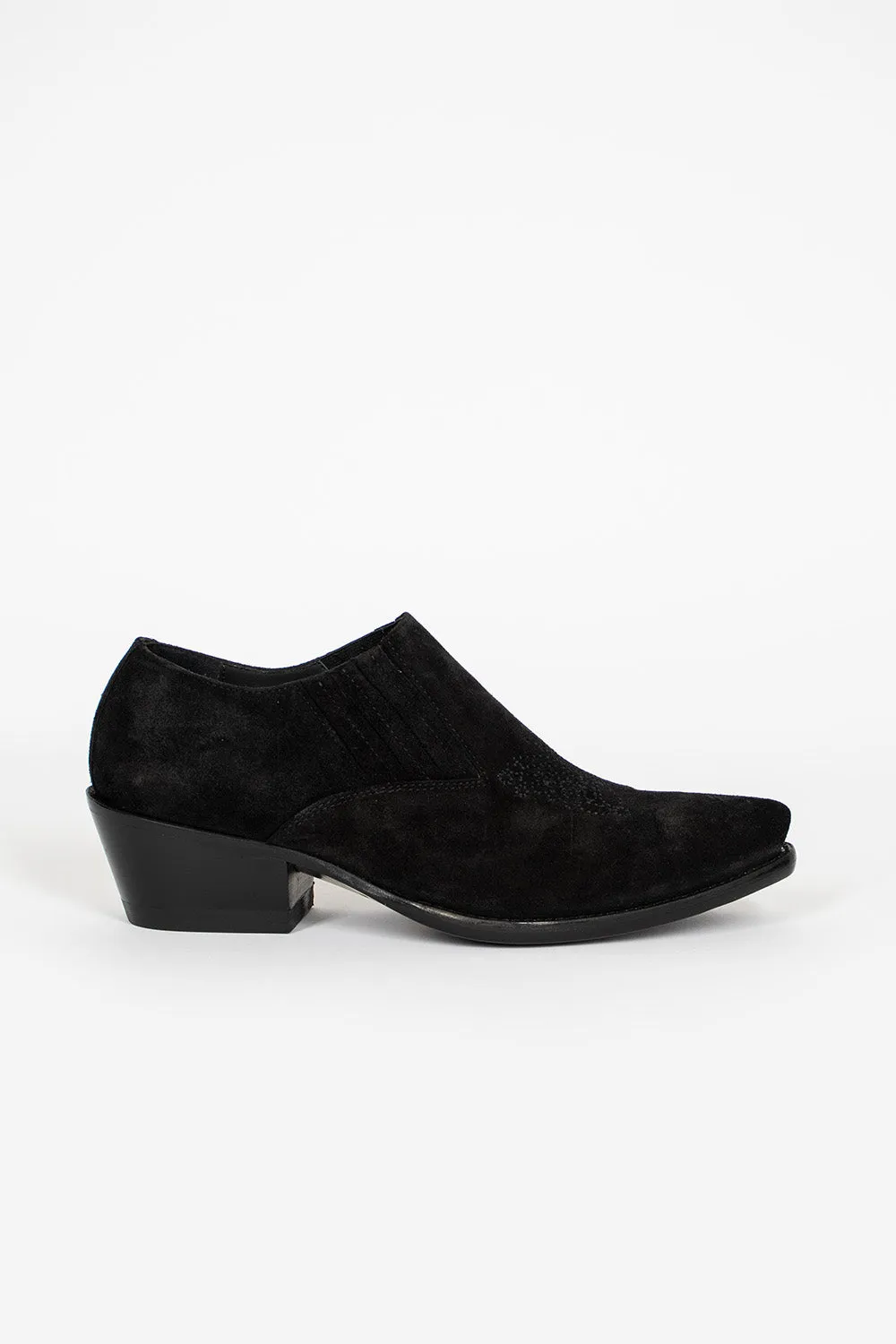 Heeled Papillon Shoe Suede