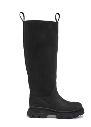 High Leather Boots - New Black