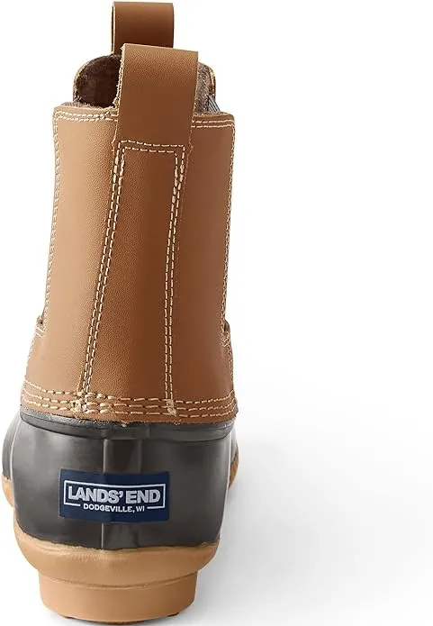 Lands' End Men's Insulated Flannel Lined Chelsea Duck Boots