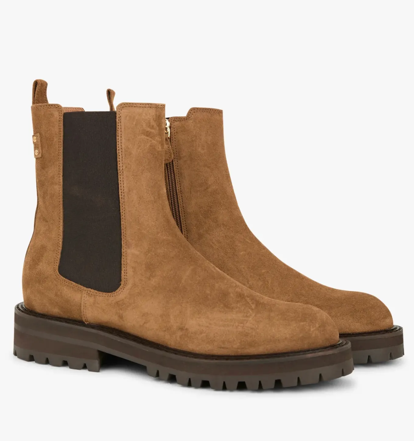 Maison Toufet Joely Brown Suede Chelsea Boots