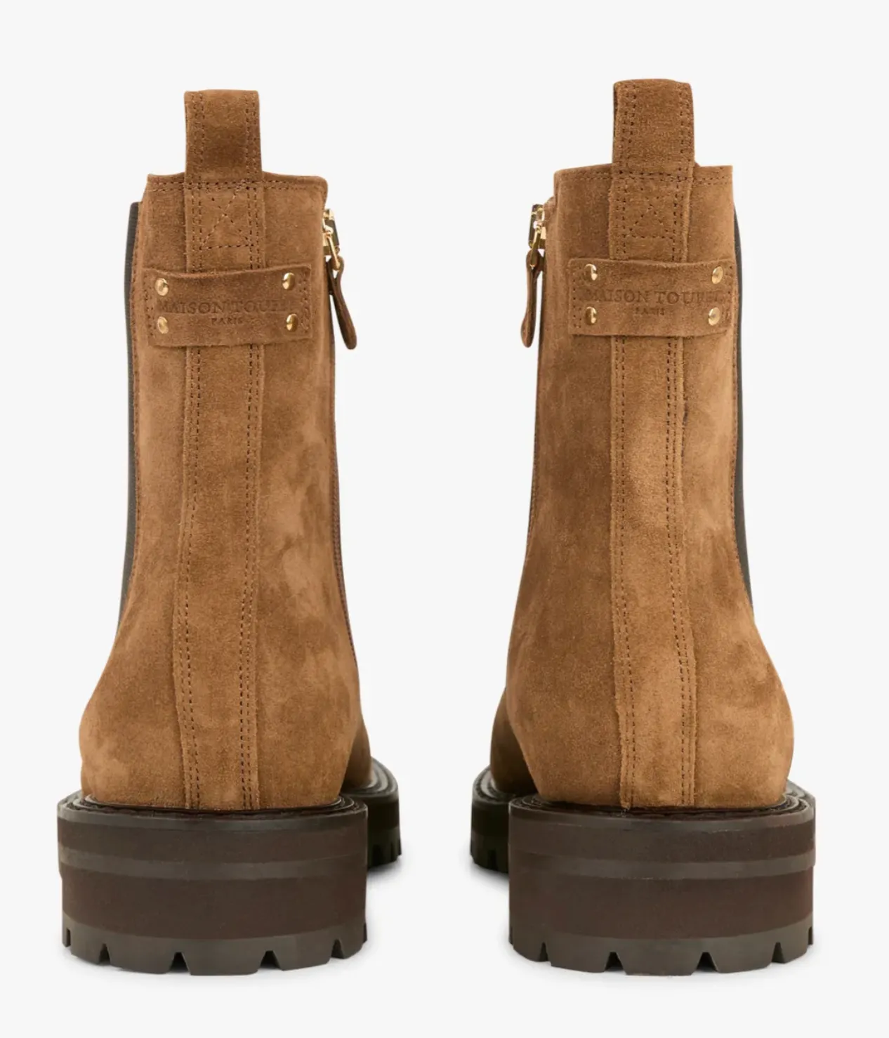 Maison Toufet Joely Brown Suede Chelsea Boots