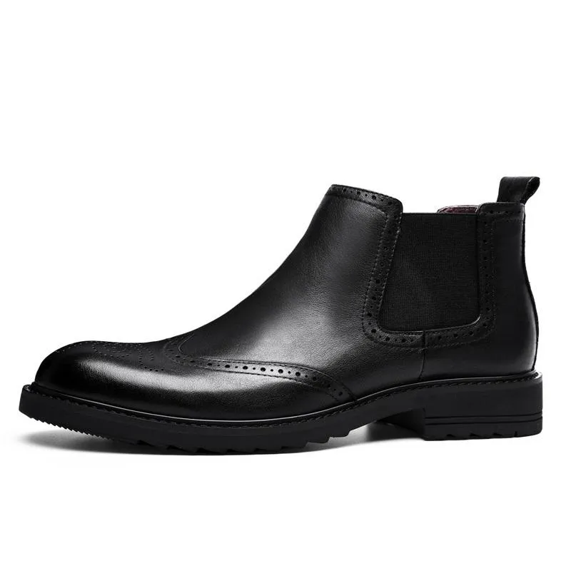 Men's Classic Brogue Chelsea Boots