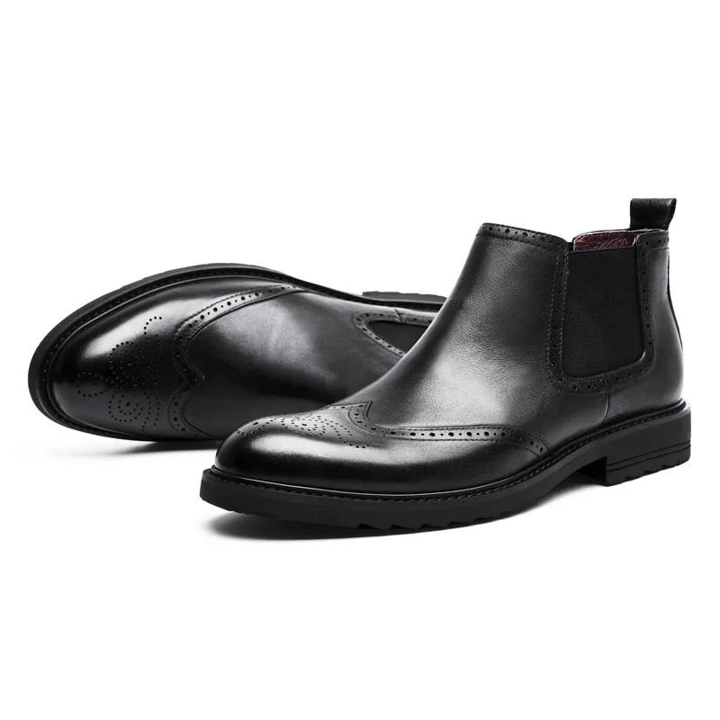 Men's Classic Brogue Chelsea Boots