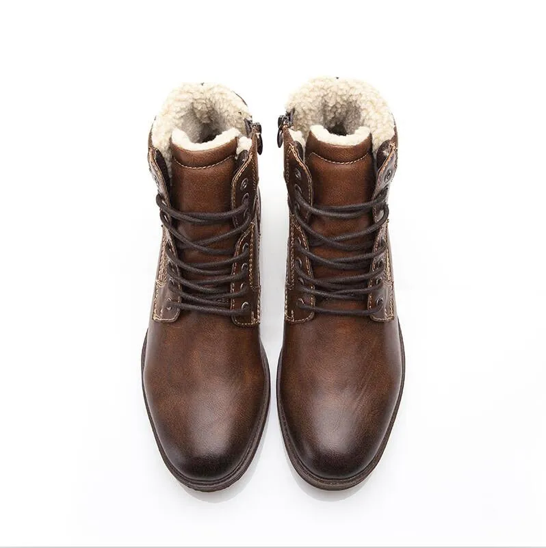 Men's Retro Style Lace Up Casual Ankle Boots