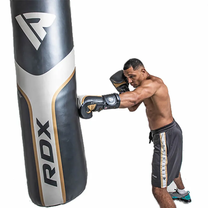 RDX T17 AURA 4ft / 5ft 2-in-1 Training Punch Bag in Pearl Black / White / Golden Set