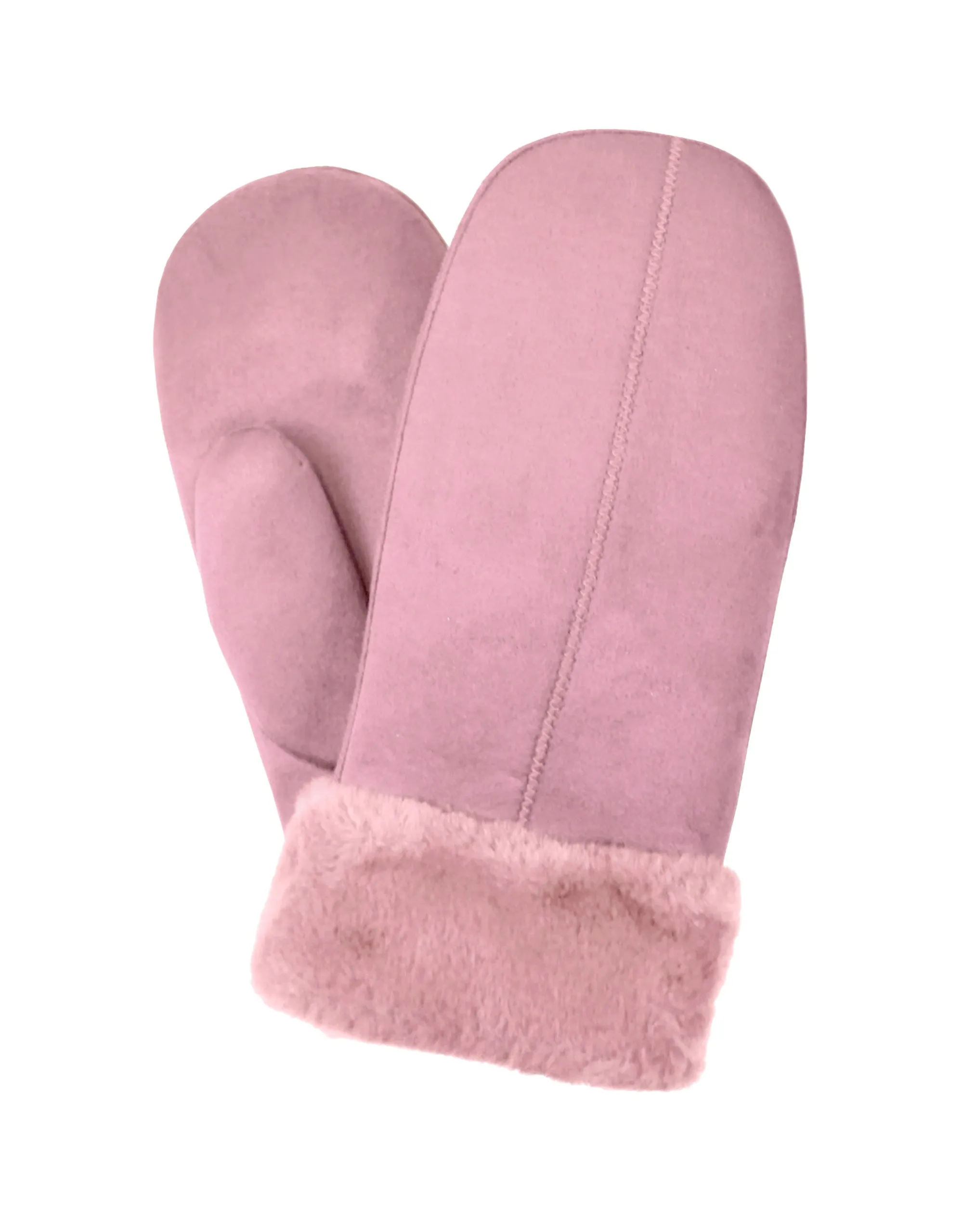 The Mara Microsuede Mittens - Pink