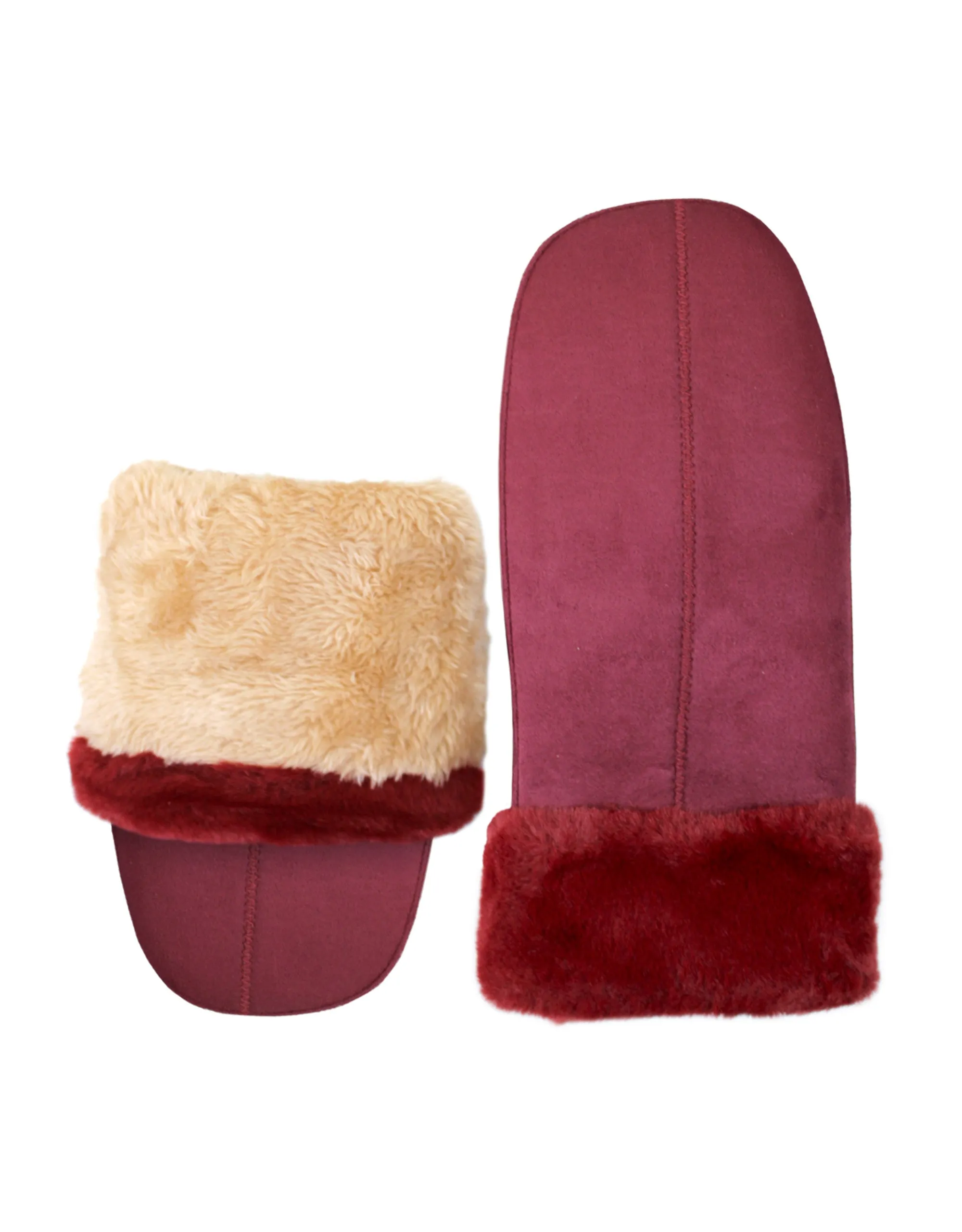 The Mara Microsuede Mittens - Wine