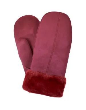 The Mara Microsuede Mittens - Wine