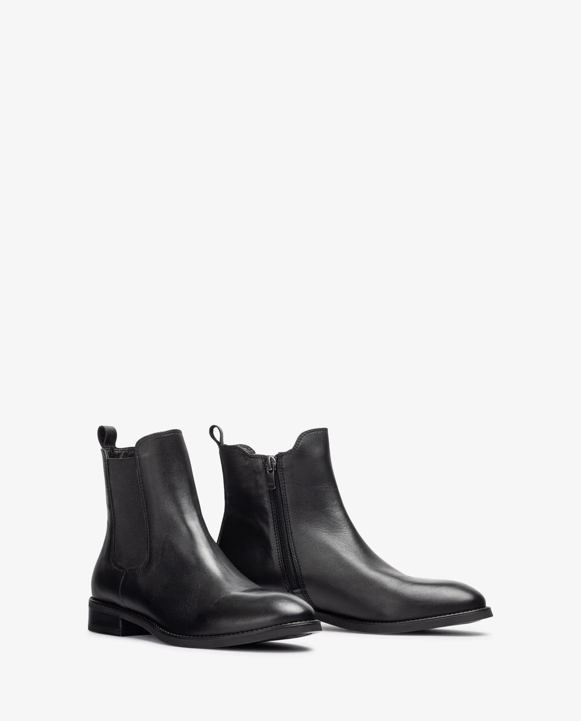 UNISA Black Leather Ankle Boot BARTY