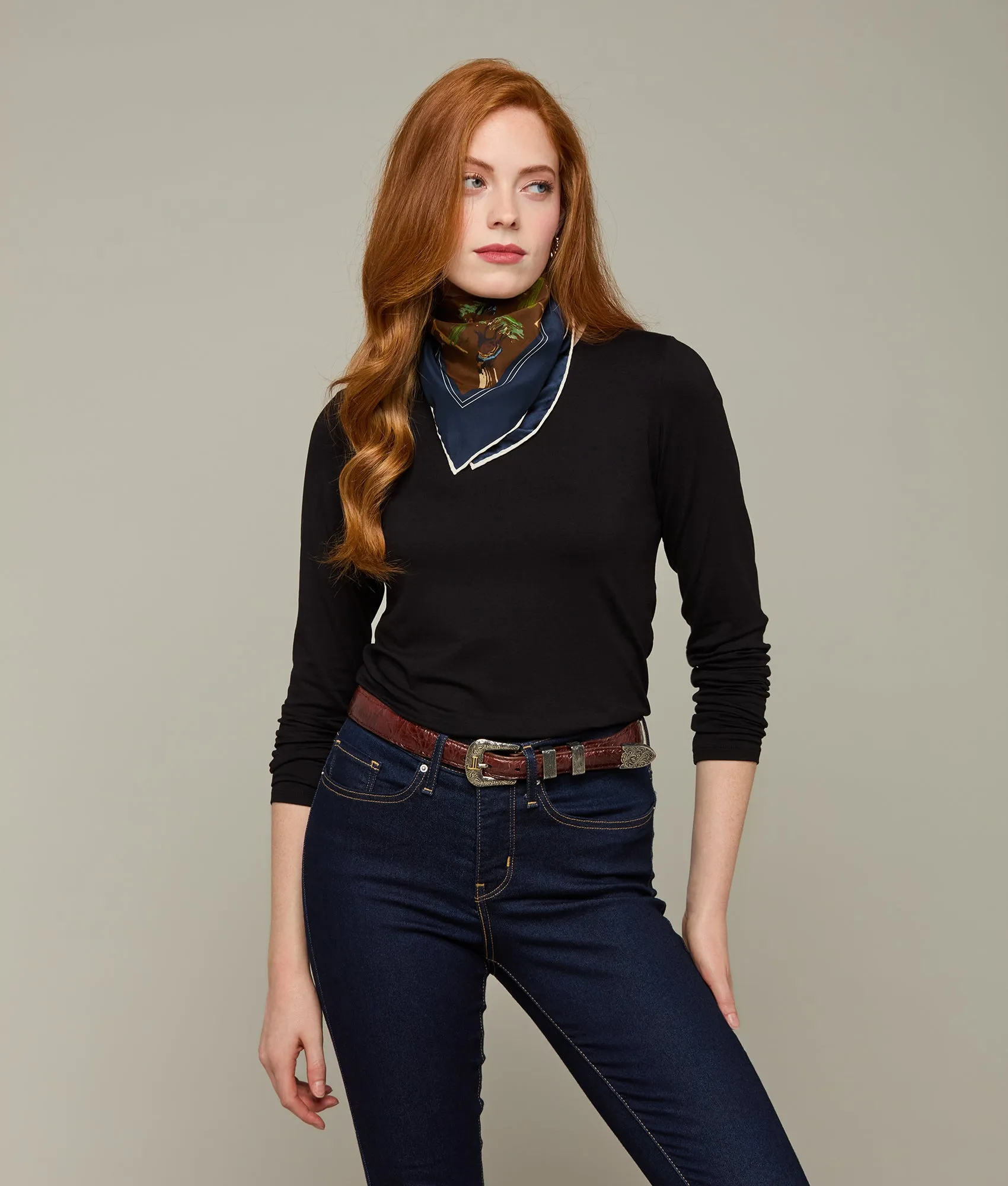 Women's Caiman Tapered Belt :: Sienna