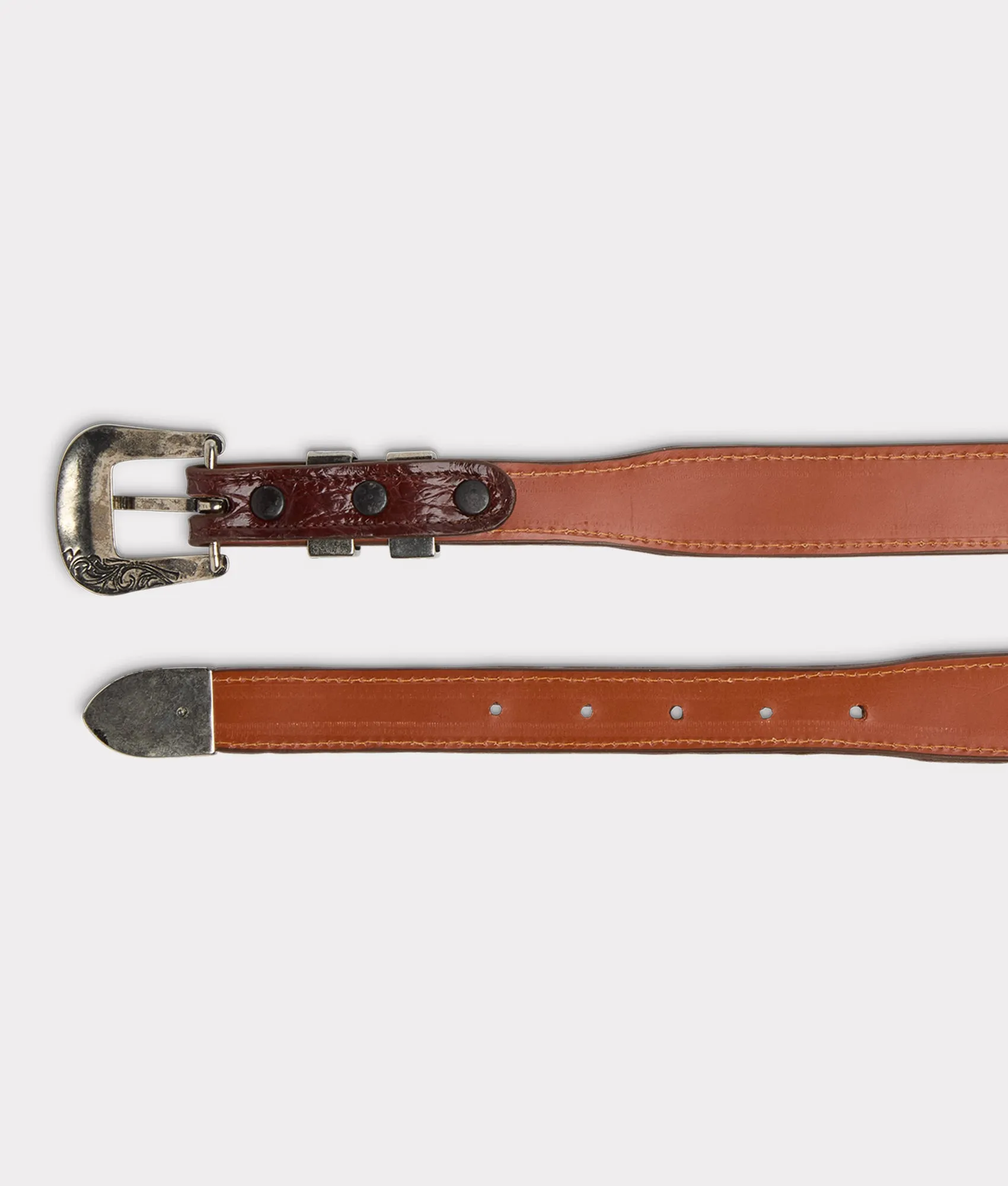 Women's Caiman Tapered Belt :: Sienna