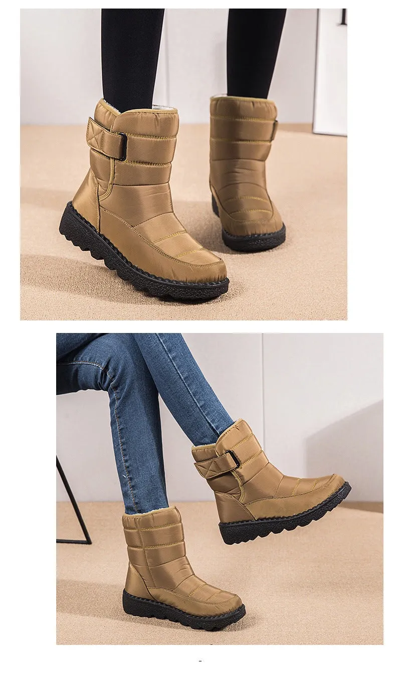 Women's Snow Boots Winter Boots Warm Lined Lace-up Boots Outdoor Non-slip Ankle Boots