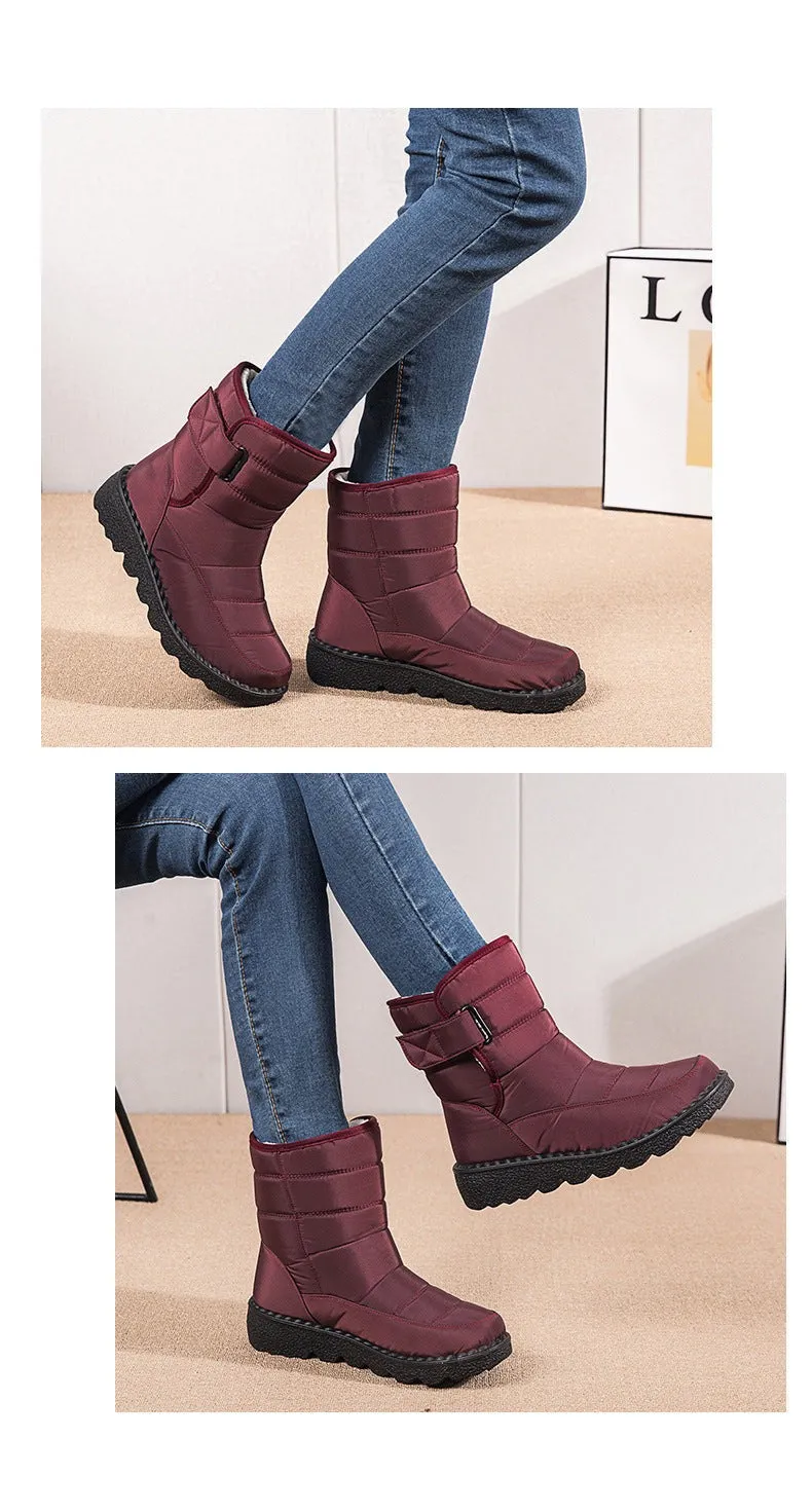 Women's Snow Boots Winter Boots Warm Lined Lace-up Boots Outdoor Non-slip Ankle Boots